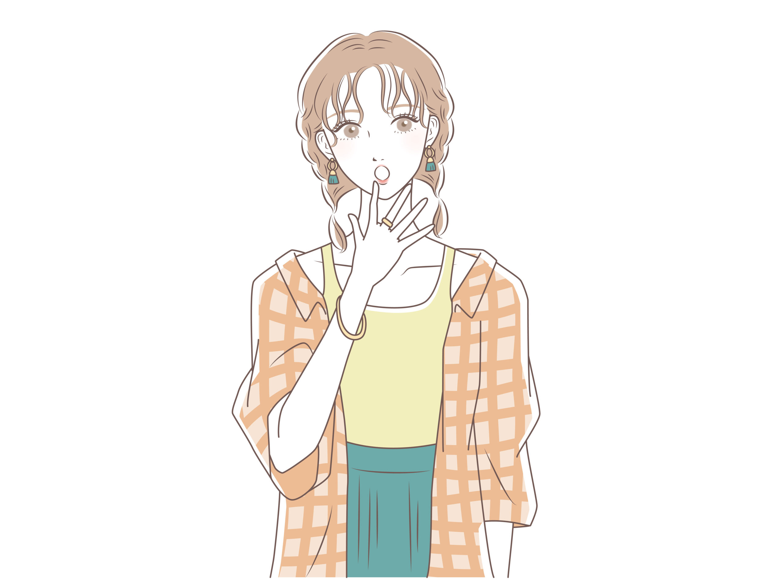 三つ編みの女性